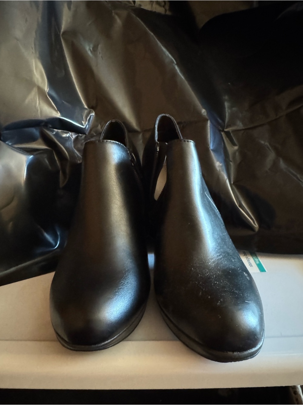 Rialto Black Slip-On Shoes with Subtle Gold Logo